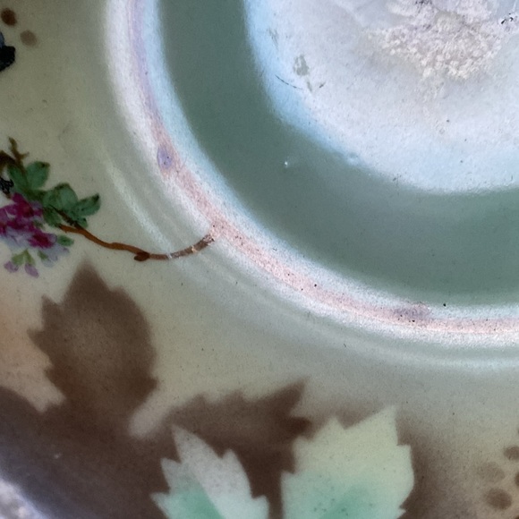 Antique Prov Saxe Germany serving bowl. And 4 individual dessert dishes - Picture 7 of 13